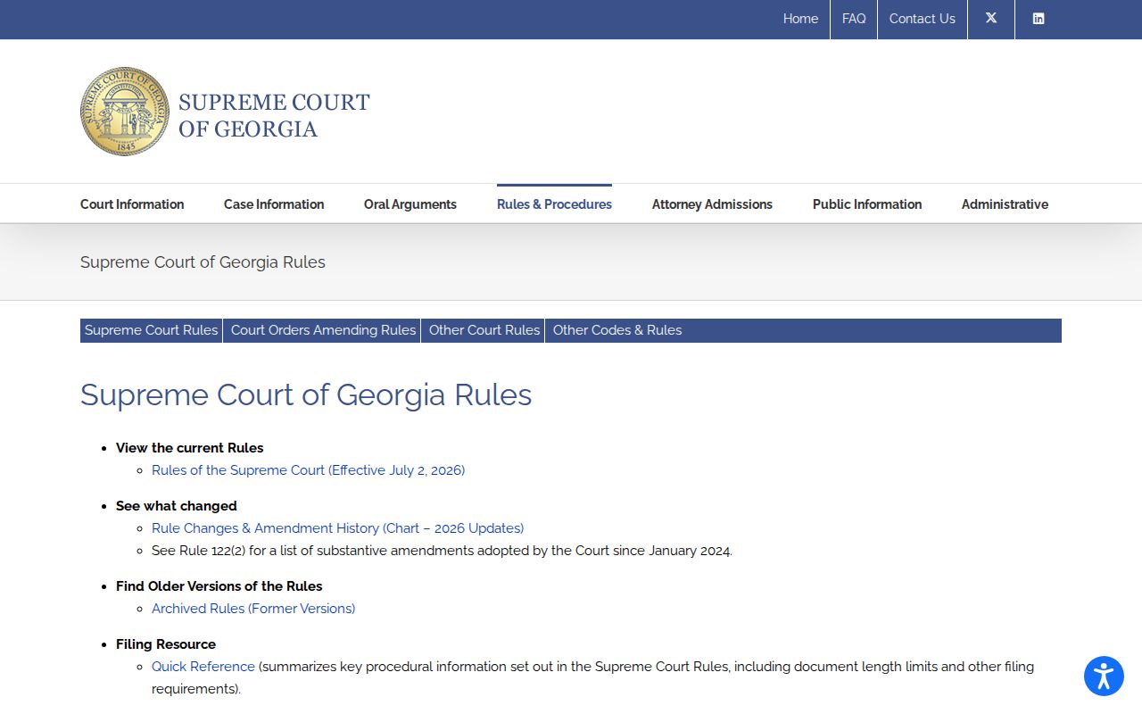 Greene County civil court docket Georgia Supreme Court rules