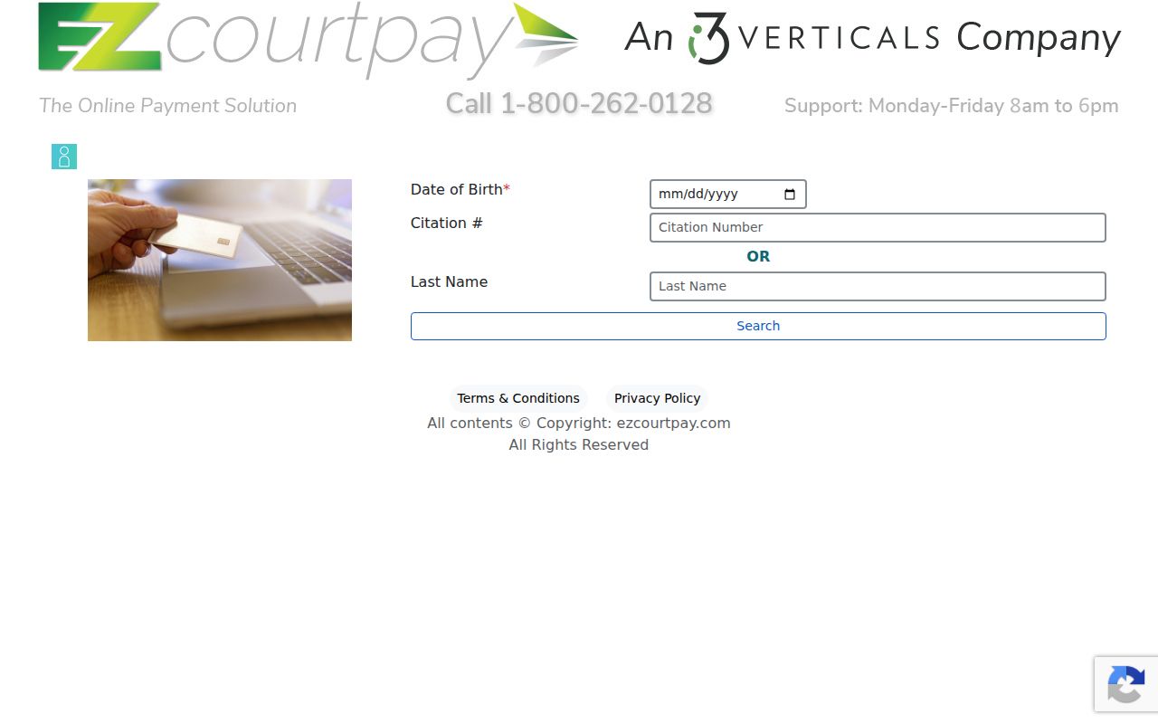 Greene County EZCourtPay citation lookup form